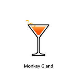 monkey gland cocktail icon in flat style vector image