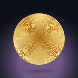 golden curves circle vector