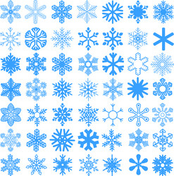 snowflakes set vector image