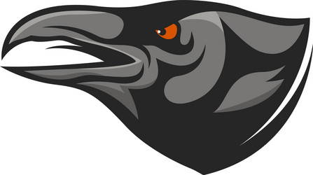 crow head mascot raven vector image