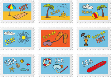 post stamps vector image