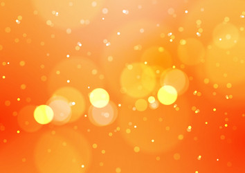 abstract bokeh lights on orange background vector image