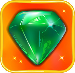 app game icon emerald vector image