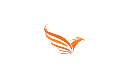 phoenix bird logo icon vector image