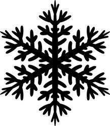 Simple black freehand icon of a snowflake vector