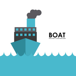 Boat design vector