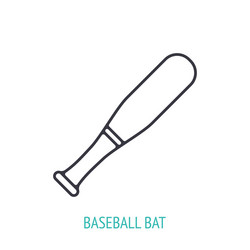 aluminum baseball bat outline icon vector image