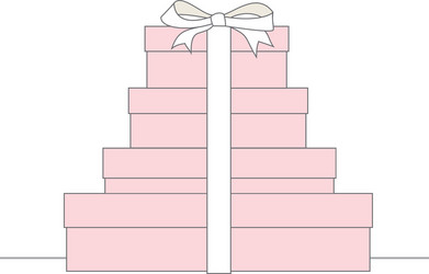 four gift boxes vector image