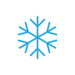 snowflake icon blue silhouette snow flake sign vector image