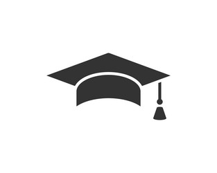 Education icon college cap or graduate hat vector