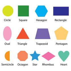 shapes chart for kids vector image