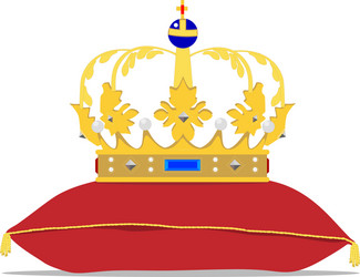 Crown on pillow vector