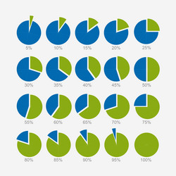 set of circle diagram infographic design vector image