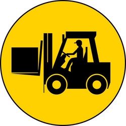 forklift floor sign on white background vector image