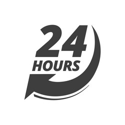 24 hours icon images vector image