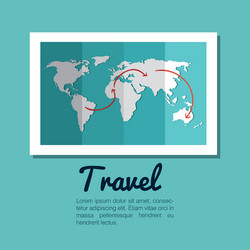 map world globe travel design vector image