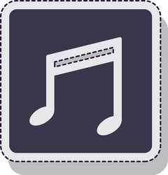 music note isolated icon vector image