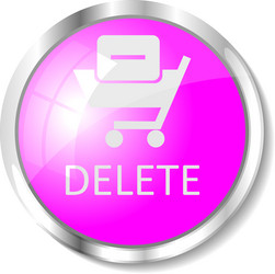 Pink web button vector