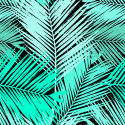 palm tree leaves seamless pattern vector image