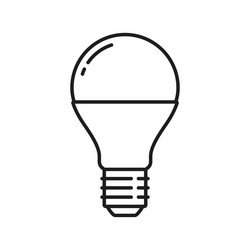 arbitrary light bulb and led lamp line icon vector image