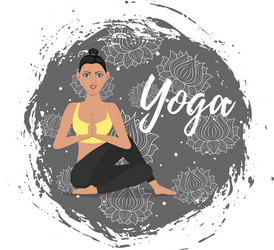 Yoga training in flat style vector