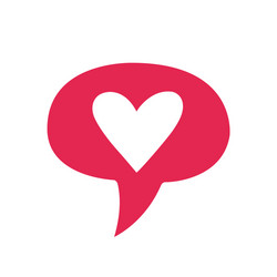 like social network icon in heart shape on white vector image