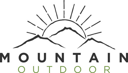 mountain logo outdoor emblem circle - adventure vector image