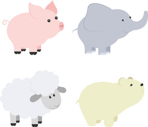 Cartoon of baby animals vector