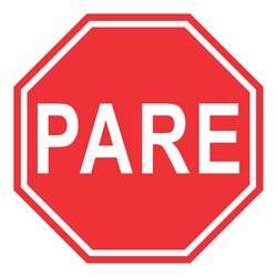 pare traffic sign vector image