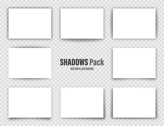 shadows set page dividers on transparent vector image