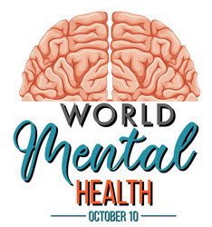 poster design for world mental health vector image