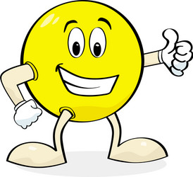 cartoon giving thumbs up vector image