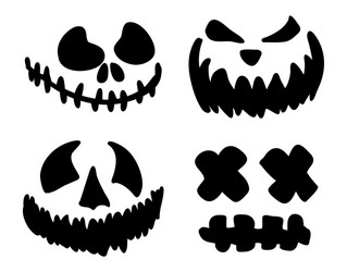 Scary pumpkin face symbol icon design vector