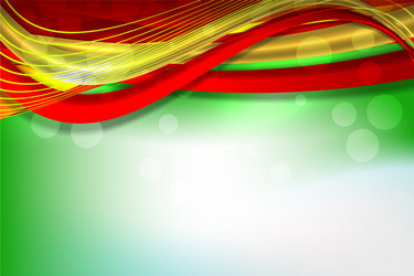 wave red green background vector image