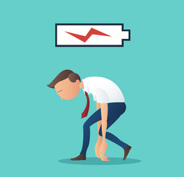 Business concept businessman tired working vector