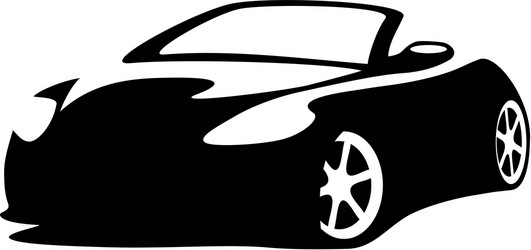 Car silhouette modern vector