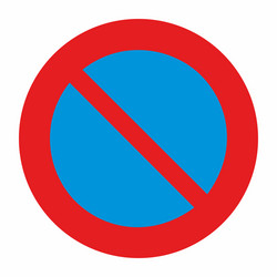 no parking traffic sign vector image