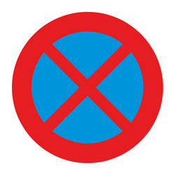 no parking and stopping traffic sign vector image