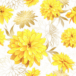 seamless pattern summer flowers vector image