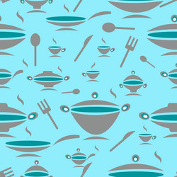 seamless background with kitchen accessories vector image