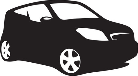 car silhouette vector image