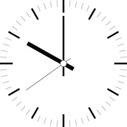 clock face blank hour dial with minute vector image