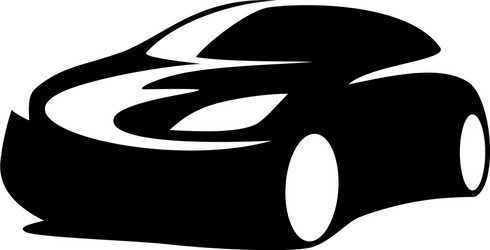 Modern car silhouette vector