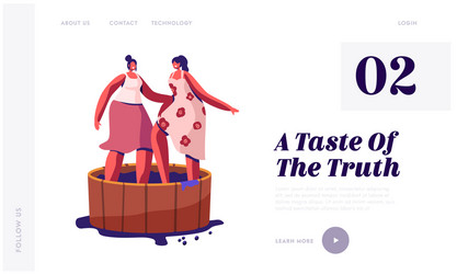 winemaking process harvest festival website vector