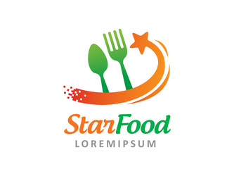 star food logo symbol or icon template vector image