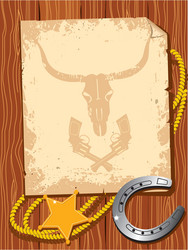 cowboy elements scroll vector image