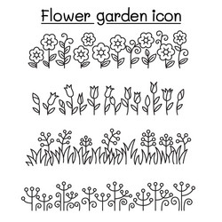 flower garden decorative graphic design vector image