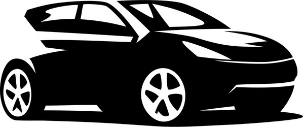 modern car silhouette vector image