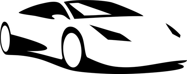 sport car silhouette vector image