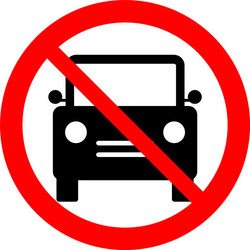 No parking sign icon vector